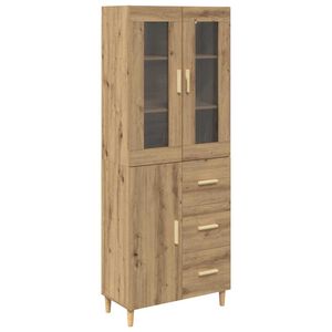 vidaXL Vysok&yacute; bufet Artisanov&yacute; dub 34,5 x 34 x 180 cm Kompozitn&iacute; dřevo