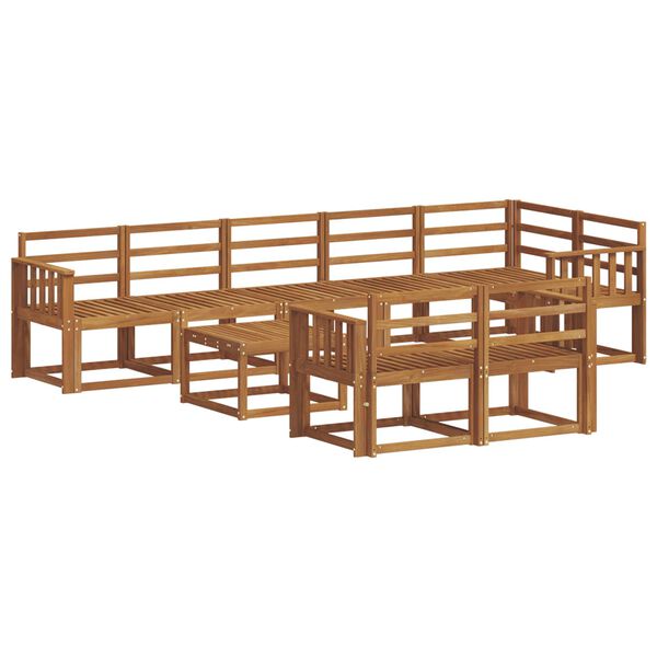 vidaXL Venkovn&iacute; pohovkov&aacute; souprava 9 pcs Př&iacute;rodn&iacute;