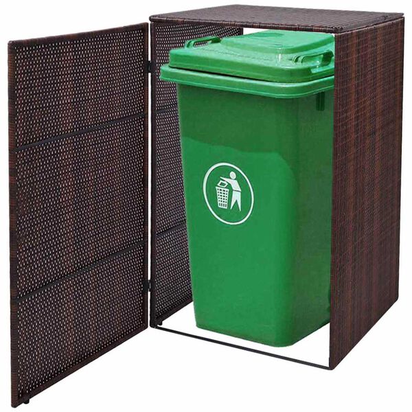 vidaXL Př&iacute;stře&scaron;ek na popelnice Hněd&aacute; 76 x 78 x 123 cm