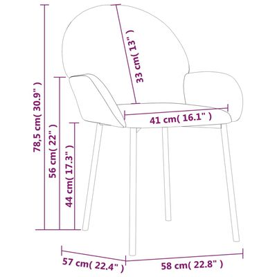 vidaXL Jídelní židle 2 ks cappuccino umělá kůže