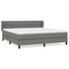 vidaXL Box spring postel s matrac&iacute; tmavě &scaron;ed&aacute; 180x200 cm textil