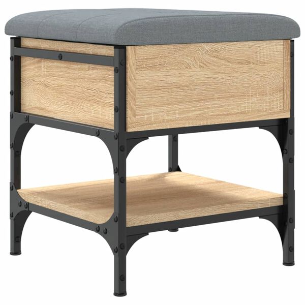 vidaXL Lavice s botn&iacute;kem dub sonoma 42 x 42 x 45 cm kompozitn&iacute; dřevo