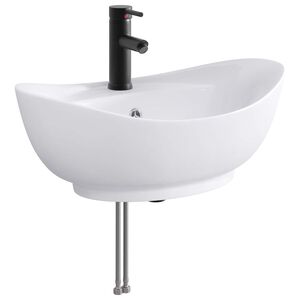 vidaXL Um&yacute;vadlo s bateri&iacute; a odpadem Matn&aacute; čern&aacute; 59 x 35 x 21 cm