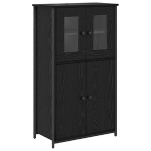 vidaXL Vysok&yacute; bufet Čern&yacute; dub 62 x 32 x 106,5 cm Kompozitn&iacute; dřevo