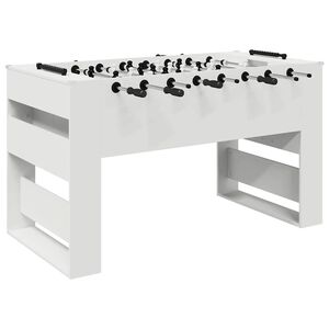 vidaXL Stoln&iacute; fotb&aacute;lek B&iacute;l&yacute; 146,5 x 74 x 85 cm Kompozitn&iacute; dřevo