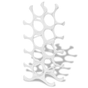 vidaXL Stojan na v&iacute;no na 15 lahv&iacute; stř&iacute;brn&yacute; hlin&iacute;k