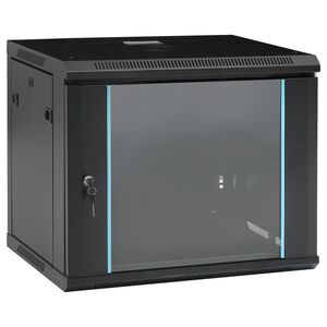 vidaXL N&aacute;stěnn&aacute; s&iacute;ťov&aacute; rozvodn&aacute; skř&iacute;ň 9U 19" IP20 600 x 450 x 510 mm
