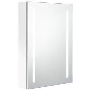 vidaXL LED koupelnov&aacute; skř&iacute;ňka se zrcadlem z&aacute;řivě b&iacute;l&aacute; 50 x 13 x 70 cm
