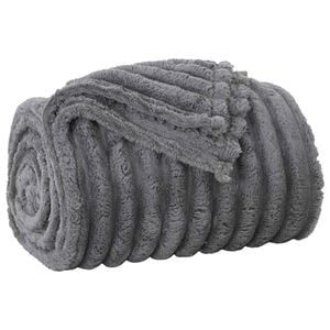 vidaXL Přehoz Tmavě &scaron;ed&aacute; 150 x 130 cm 0.51 kg Fleece