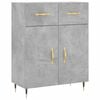 vidaXL Skř&iacute;ň highboard betonově &scaron;ed&aacute; 69,5x34x180 cm kompozitn&iacute; dřevo