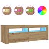 vidaXL Nočn&iacute; stolky 2 ks s LED osvětlen&iacute;m dub artisan 60 x 35 x 40 cm
