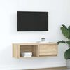 vidaXL TV skř&iacute;ňka dub sonoma 80x31x25,5 cm kompozitn&iacute; dřevo