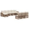 vidaXL Sada zahradn&iacute;ch pohovek 10 pcs Beige a kr&eacute;mov&aacute; b&iacute;l&aacute; polyratan