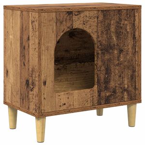 vidaXL Kočič&iacute; dům Star&eacute; dřevo 51 x 30 x 52 cm Kompozitn&iacute; dřevo