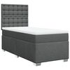 vidaXL Box spring postel s matrac&iacute; tmavě &scaron;ed&aacute; 90x190 cm textil