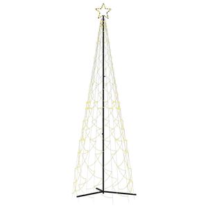 vidaXL V&aacute;nočn&iacute; stromeček z kužele, tepl&aacute; b&iacute;l&aacute;, 500 LED diod, 100 x 300 cm