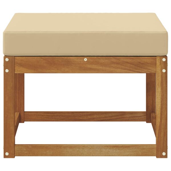 vidaXL Venkovn&iacute; podnožka Masivn&iacute; ak&aacute;tov&eacute; dřevo Př&iacute;rodn&iacute;