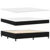 vidaXL Postel s boxspringem s matrac&iacute; s čelo Čern&aacute; 200 x 200 cm textil