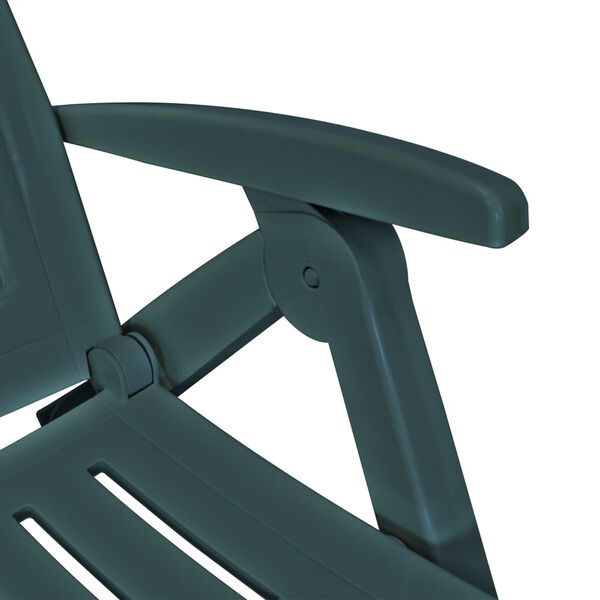 vidaXL Zahradní lehátko s podnožkou plast zelené