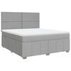 vidaXL Box spring postel s matrac&iacute; světle &scaron;ed&aacute; 180 x 200 cm textil