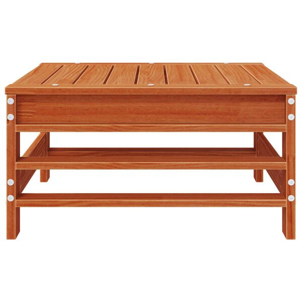 vidaXL Podnožka do zahrady Masivn&iacute; borovice Voskově Hněd&aacute;