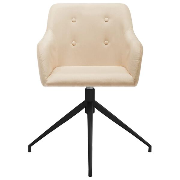 vidaXL Otočn&eacute; j&iacute;deln&iacute; židle 6 ks kr&eacute;mov&eacute; textil