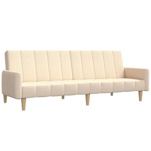 vidaXL 2m&iacute;stn&aacute; rozkl&aacute;dac&iacute; pohovka kr&eacute;mov&aacute; textil