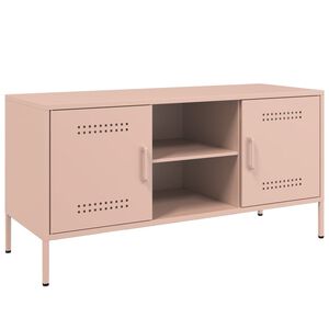 vidaXL TV skř&iacute;ňka růžov&aacute; 100,5 x 39 x 50,5 cm ocel