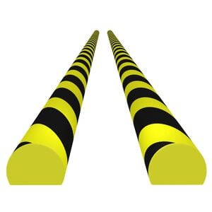 vidaXL Chr&aacute;niče rohů 2 ks žlutočern&eacute; 4 x 3 x 100 cm PU