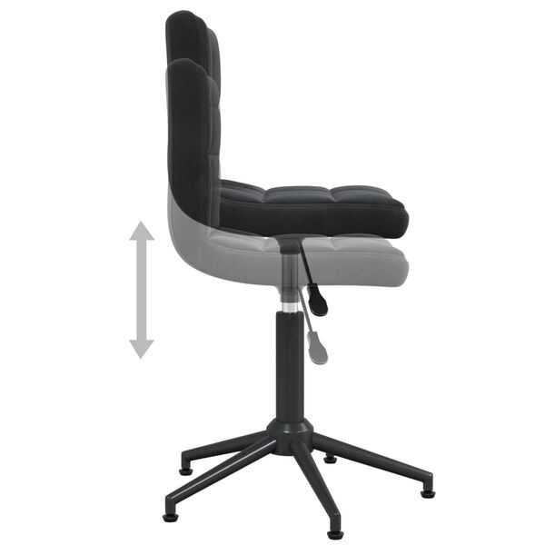 vidaXL Otočn&aacute; j&iacute;deln&iacute; židle čern&aacute; samet