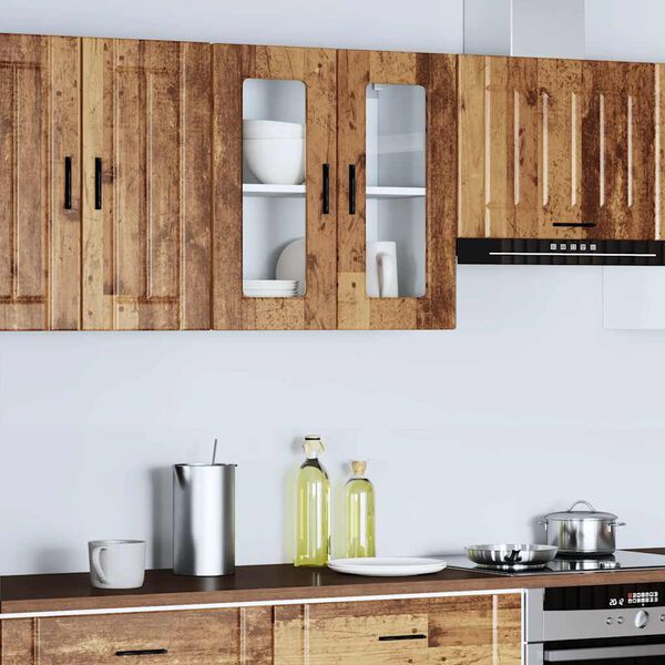 vidaXL Kuchyňsk&aacute; n&aacute;stěnn&aacute; skř&iacute;ňka se skleněn&yacute;mi dv&iacute;řky "Porto"