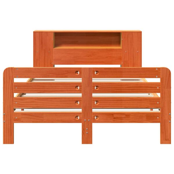 vidaXL Postel bez matrace voskově hnědá 160 x 200 cm masivní borovice