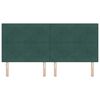 vidaXL Čelo postele s LED p&aacute;sov&yacute;mi světly s čelo Zelen&aacute; 100 cm samet