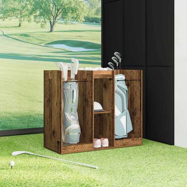 vidaXL Golfov&aacute; skř&iacute;ň Jednobarevn&yacute; Star&eacute; dřevo 102 x 45 x 85,5 cm
