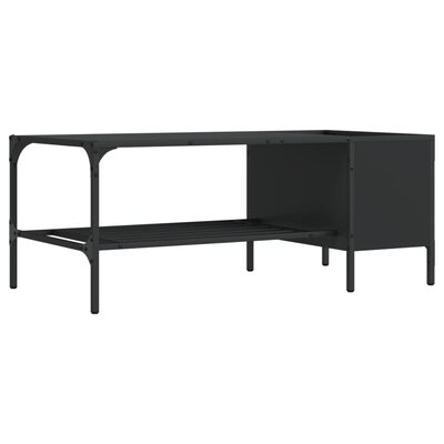vidaXL Konferenční stolek s regálem černý 100 x 51 x 40 cm kompozit