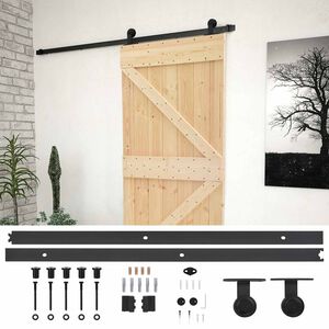 vidaXL Posuvn&eacute; dveře 90 x 210 cm Masivn&iacute; borovicov&eacute; dřevo