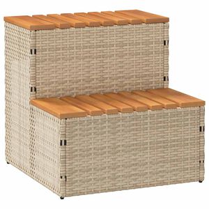 vidaXL Obruby k v&iacute;řivce b&eacute;žov&aacute; 50x50x50,5 cm polyratan a ak&aacute;ciov&eacute;