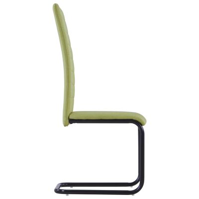 vidaXL Konzolové jídelní židle 2 ks zelené textil