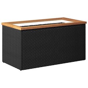 vidaXL Truhl&iacute;k čern&yacute; 80 x 40 x 40 cm polyratan