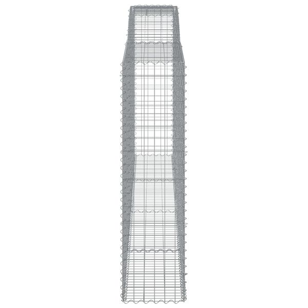 vidaXL Klenut&yacute; gabionov&yacute; ko&scaron; 400 x 50 x 180/200 cm pozinkovan&eacute; železo