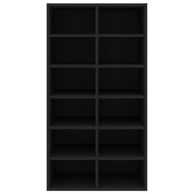 vidaXL Botník černý 54 x 34 x 100,5 kompozitní dřevo