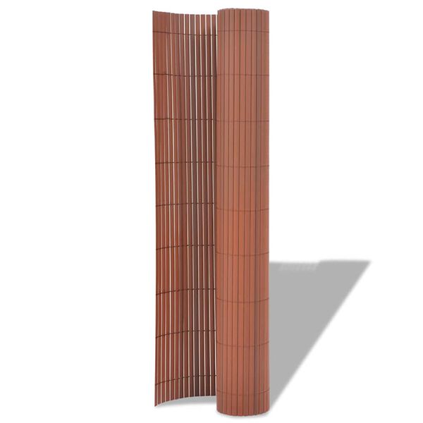 vidaXL Zahradn&iacute; plot Hněd&aacute; 150 x 500 cm PVC