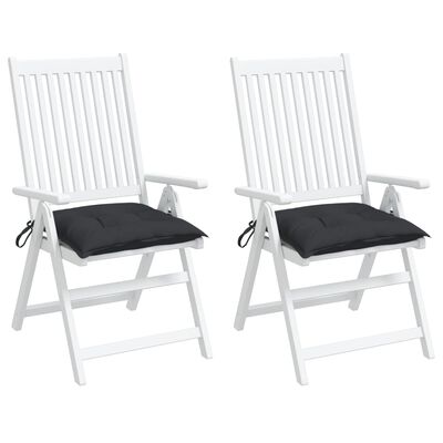 vidaXL Podušky na židli 2 ks černé 40 x 40 x 7 cm látka oxford