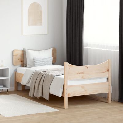 vidaXL Rám postele s čelem 75 x 190 cm masivní borovice