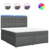 vidaXL Box spring postel s matrac&iacute; tmavě &scaron;ed&aacute; 180x200 cm textil