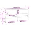 vidaXL Čelo postele Jiný Hnědá 180 cm Masivní borovicové dřevo