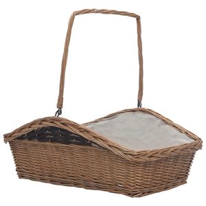 vidaXL Ko&scaron; na dřevo s uchem 61,5 x 46,5 x 58 cm hněd&yacute; vrba