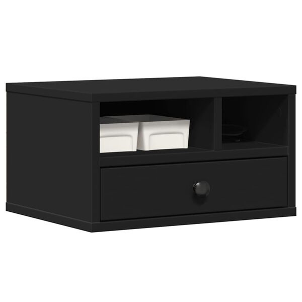 vidaXL Stojan na tisk&aacute;rnu čern&yacute; 40 x 32 x 22,5 cm kompozitn&iacute; dřevo