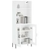 vidaXL Skř&iacute;ň highboard b&iacute;l&aacute; 69,5 x 34 x 180 cm kompozitn&iacute; dřevo