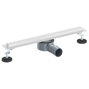 vidaXL 360&deg; odtok na sprchu s slim modelem Stř&iacute;brn&aacute; 50 cm